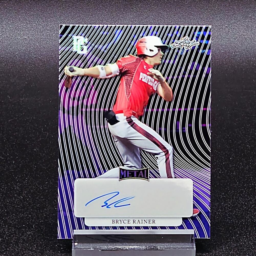 Bryce Rainer Auto 1/25 Purple Refractor Detroit Tigers Top Prospect